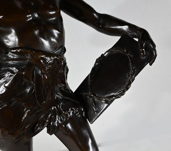 Importante "Allegoria della Poesia" in bronzo, di E. Drouot - 1900