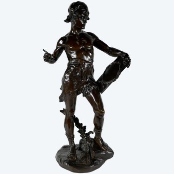 Important Bronze " Allegory of Poetry ", by E. Drouot - 1900