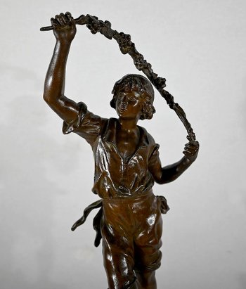 Important "Retour des Vendanges" Regulator, by A. Moreau - End of XIXth century