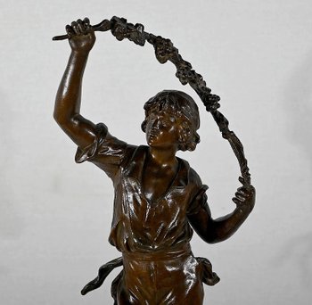 Important "Retour des Vendanges" Regulator, by A. Moreau - End of XIXth century
