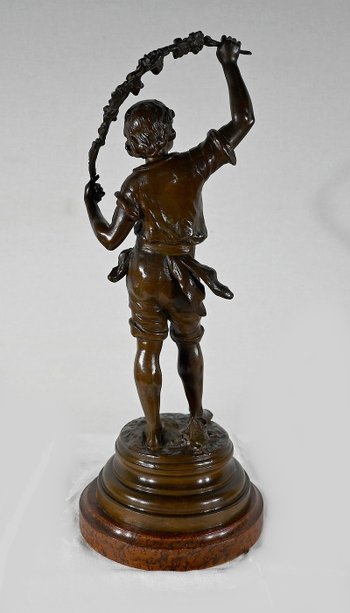 Important "Retour des Vendanges" Regulator, by A. Moreau - End of XIXth century