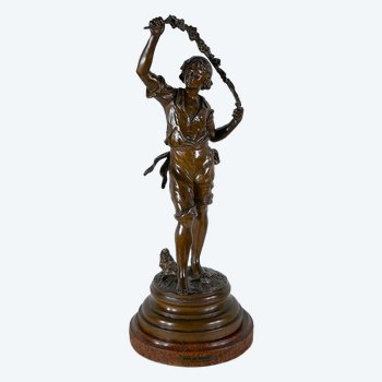 Important "Retour des Vendanges" Regulator, by A. Moreau - End of XIXth century