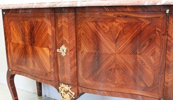 Sideboard in Violet wood, Louis XV style - End of XIXth century