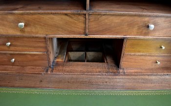 Guillotine Secretary in Blond Walnut, Louis XVI period - End of XVIIIth century