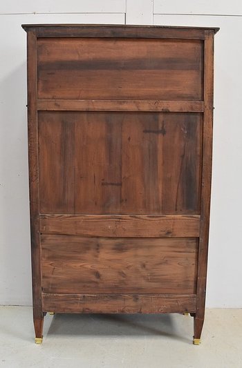 Guillotine Secretary in Blond Walnut, Louis XVI period - End of XVIIIth century