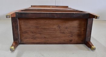 Guillotine Secretary in Blond Walnut, Louis XVI period - End of XVIIIth century