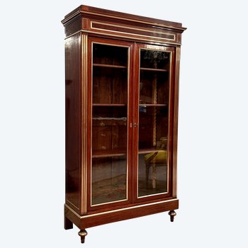 Small Mahogany Bookcase Louis XVI Style Circa 1860