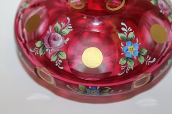 Scatola per caramelle in cristallo con decorazione dipinta 1880 ca.