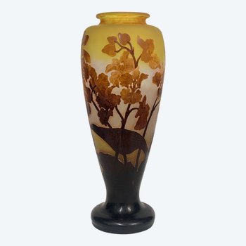 Gallé, Vaso decorato con orchidea oncidium