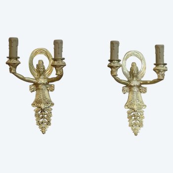  Pair of Empire Wall Lights Beginning of XXth century