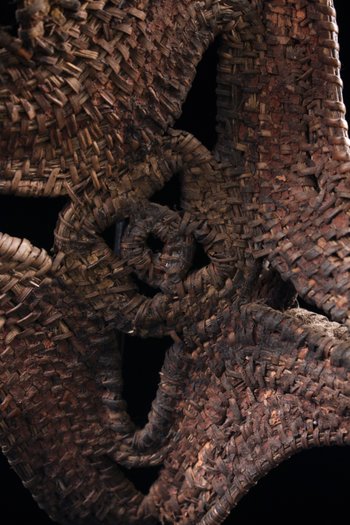 Yamswurzelmaske, Stammeskunst, Ozeanische Kunst, Korbflechten, Papua-Neuguinea, Korbflechten
