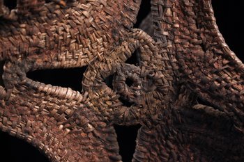 Yamswurzelmaske, Stammeskunst, Ozeanische Kunst, Korbflechten, Papua-Neuguinea, Korbflechten