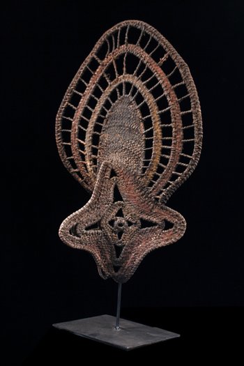 Yamswurzelmaske, Stammeskunst, Ozeanische Kunst, Korbflechten, Papua-Neuguinea, Korbflechten
