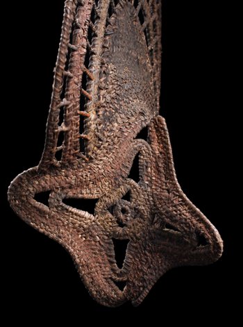 Yamswurzelmaske, Stammeskunst, Ozeanische Kunst, Korbflechten, Papua-Neuguinea, Korbflechten