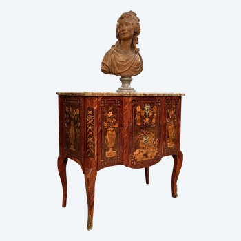 Léonard Boudin, Commode En Marqueterie Estampillée Epoque Transition Vers 1770