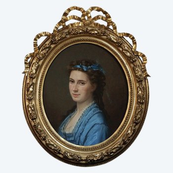 Pastel, Portrait Mme De Beck Par Marcellin De Groiseilliez