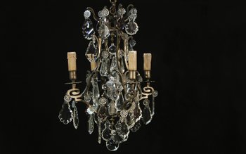 Lampadario a sospensione del XIX secolo, 4 lampade