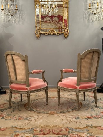 Pair Of Louis XVI period Cabriolet Armchairs About 1770