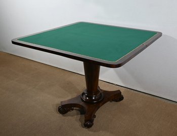 Console Table de Jeux en placage de Palissandre, Angleterre – 1850