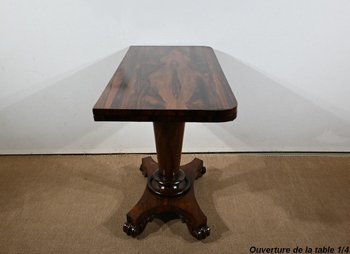 Console Table de Jeux en placage de Palissandre, Angleterre – 1850