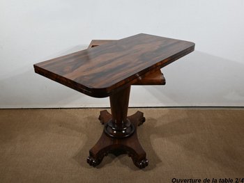 Console Table de Jeux en placage de Palissandre, Angleterre – 1850