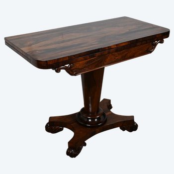 Rosewood veneer console table, England - 1850