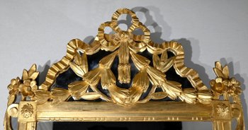 Gilded Wood Rectangular Mirror, Louis XVI style - End of XIXth century