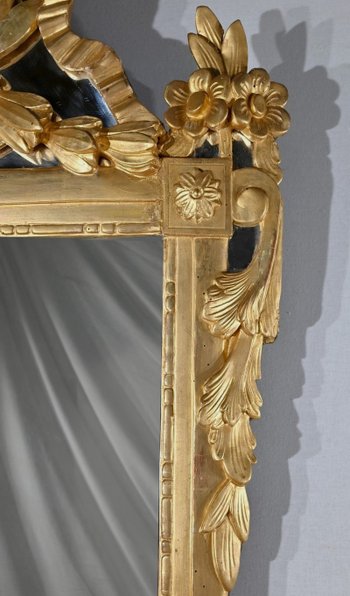Gilded Wood Rectangular Mirror, Louis XVI style - End of XIXth century