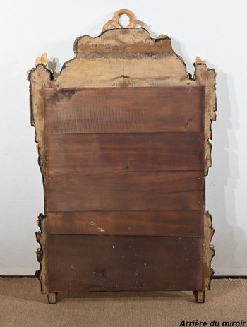 Gilded Wood Rectangular Mirror, Louis XVI style - End of XIXth century