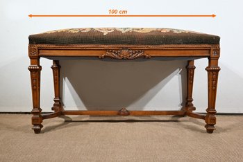 Long Rectangular Walnut Bench - 1910