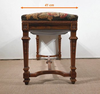 Long Rectangular Walnut Bench - 1910