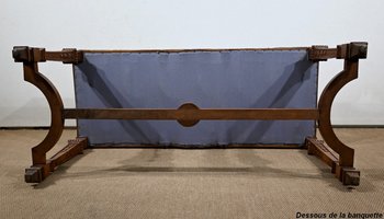 Long Rectangular Walnut Bench - 1910