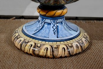 Majolika-Sattelvase, Italien - 19. Jahrhundert
