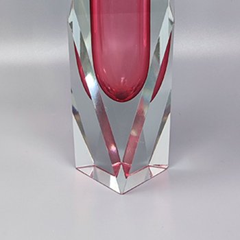 1960 Erstaunliche Rosa Vase Von Flavio Poli für Seguso. Hergestellt in Italien