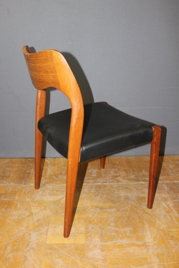 Suite Of Six Scandinavian Chairs By Niels Otto Moller About 1960