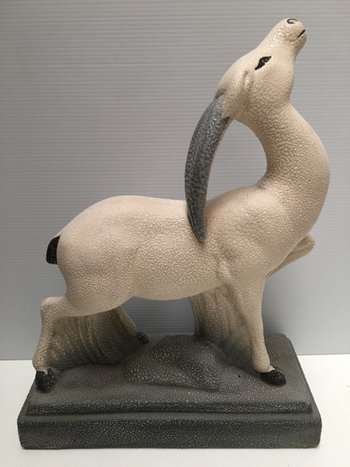Ceramic Art Deco Antelope Subject