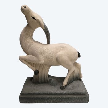 Soggetto antilope in ceramica Art Déco