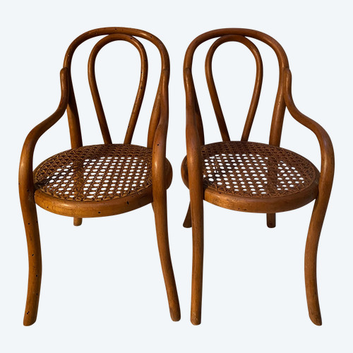 PAIRE DE CHAISES DE POUPÉE 