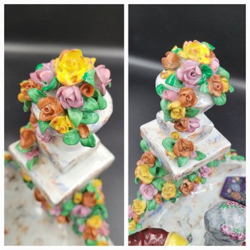 SAMSON Biscuit in porcellana Altezza 25 cm Napoleon Lovers Trio 3 French Victorian Capodimonté
