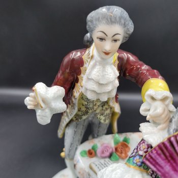 SAMSON Biscuit in porcellana Altezza 25 cm Napoleon Lovers Trio 3 French Victorian Capodimonté