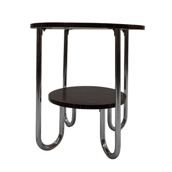 1930's Art Deco Pedestal Table In Macassar