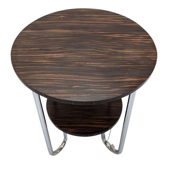 1930's Art Deco Pedestal Table In Macassar