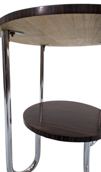 1930's Art Deco Pedestal Table In Macassar