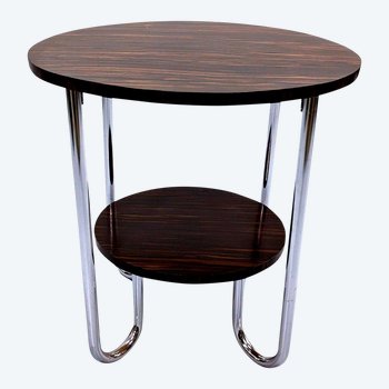 1930's Art Deco Pedestal Table In Macassar