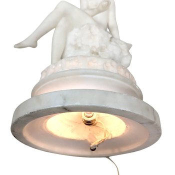 1930's Art Deco Alabaster Nightlight, By Umbetrto Stiaccini