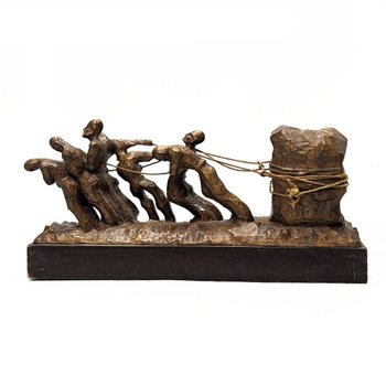 Wooden Sculpture The Pariahs In Wooden Period XXth