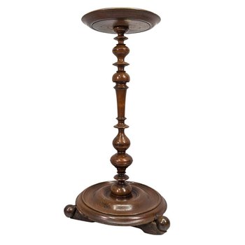 Piedistallo tornito in legno Luigi XIII Altezza 82 cm