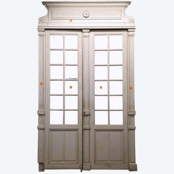 elements of lacquered wood 19th century (double doors)