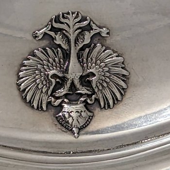Dish In Sterling Silver Odiot In Paris Russian Double Headed Eagle