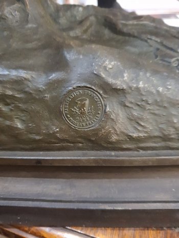 Cavaliere orientalista della fine del XIX secolo in regola firmato Barye Fils e Guillemin